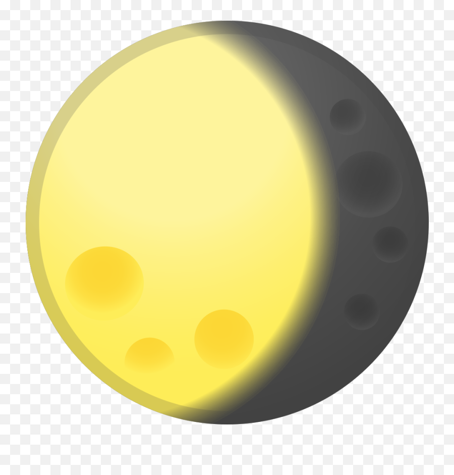 Waning Gibbous Moon Icon - Circle Emoji,Disc Emoji