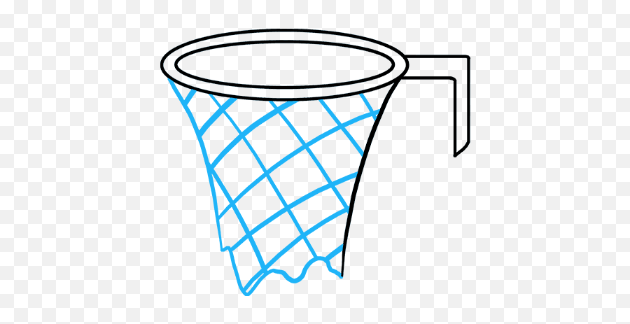 How To Draw A Basketball Hoop - Basketball Net Drawing Easy Emoji,Basketball Hoop Emoji