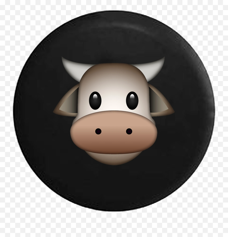 Text Emoji Cow Farm Animal Jeep Camper Spare Tire Cover Custom Size - Louis Xvi King Of France,Bull Emoji