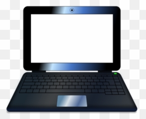 Notebook With Blank Screen Vector - Laptop Clipart Png Transparent Emoji