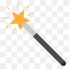 Magic Wand Tool Flat Icon Vector - Png Emoji