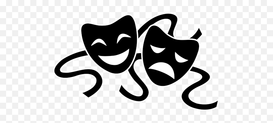 Silhouette Clip Art Drama Masks Mask - Theatre Masks Emoji,Comedy Tragedy Emoji