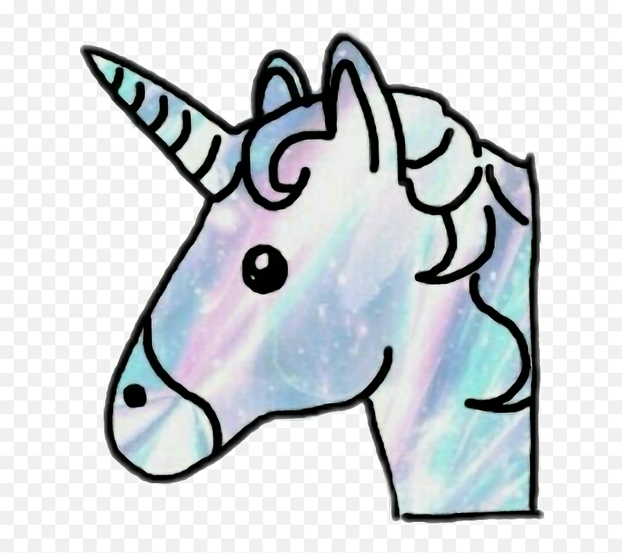 Unicorn Sticker - Unicorn Emoji Line Drawing,Unicorn Emoji Iphone