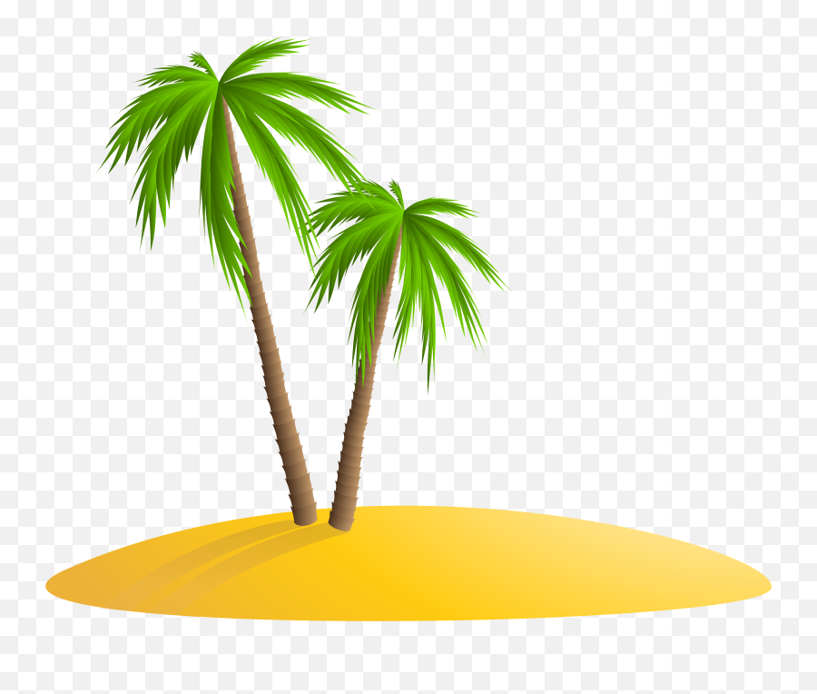 Palm Tree On Island Clipart Emoji,Palm Tree Emoticons