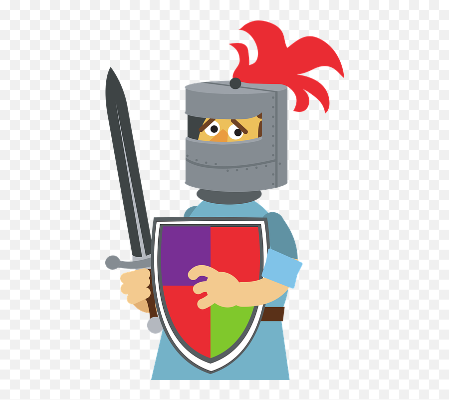 Knight Sword Warrior - Cartoon Emoji,Sword And Shield Emoji
