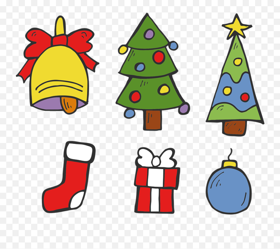 Christmas The Tree Bell - Choinki Kolorowe Do Druku Emoji,Christmas Gift Emoji