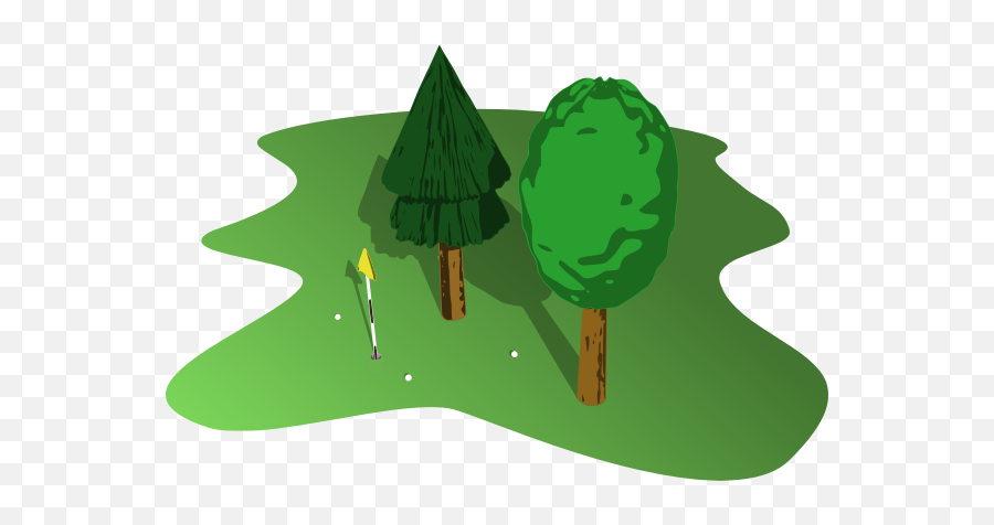 Golf Court Vector Illustration - Golf Course Trees Clipart Emoji,Golf Emoji Android