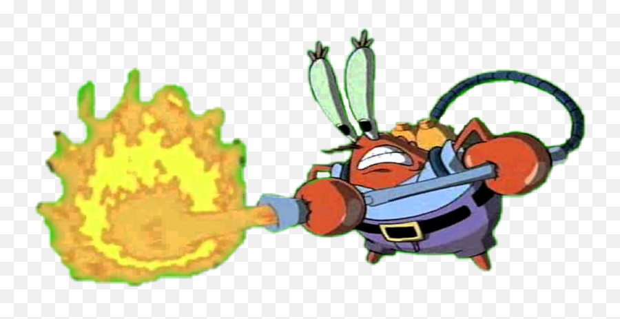 Flamethrower Fire Mr Krabs - Mr Krabs Flamethrower Transparent Emoji,Flamethrower Emoji