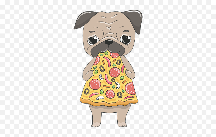 Pug Pizza Cute Pug Dog Eating Pizza Slice Fleece Blanket - Pug Emoji,Emoji Eating Pizza