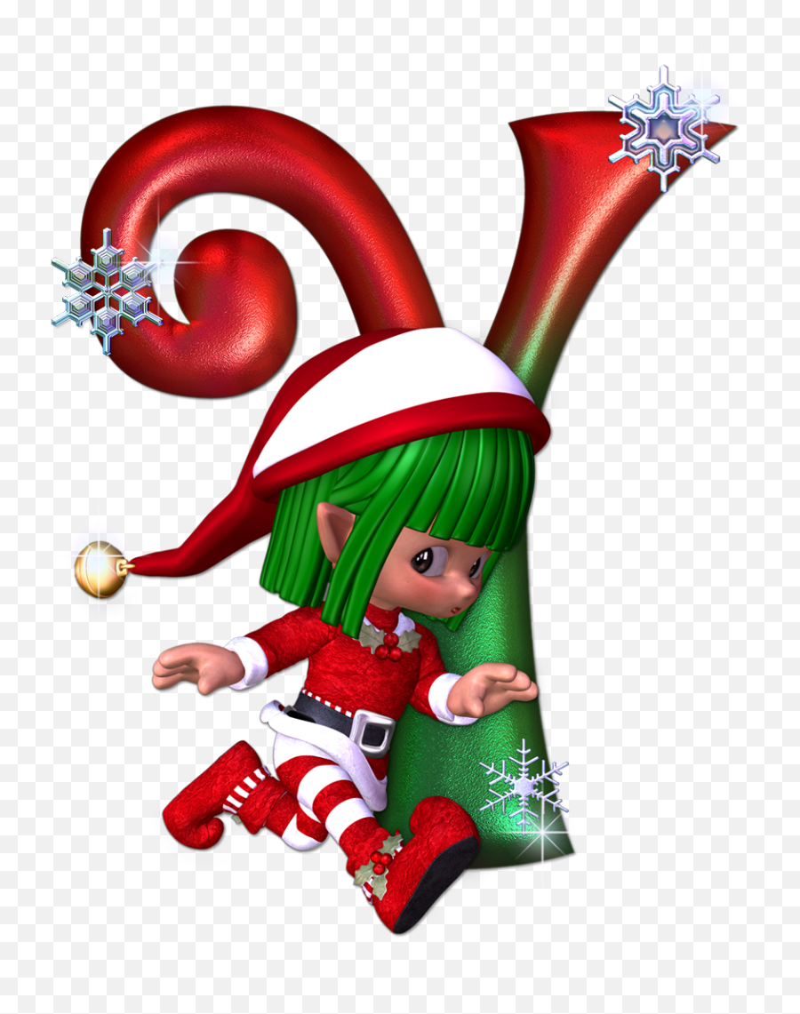 Fondos De Pantalla Y Mucho Más Abecedarios Y Gifs - Letter Y Christmas Design Png Emoji,Christmas Elf Emoji