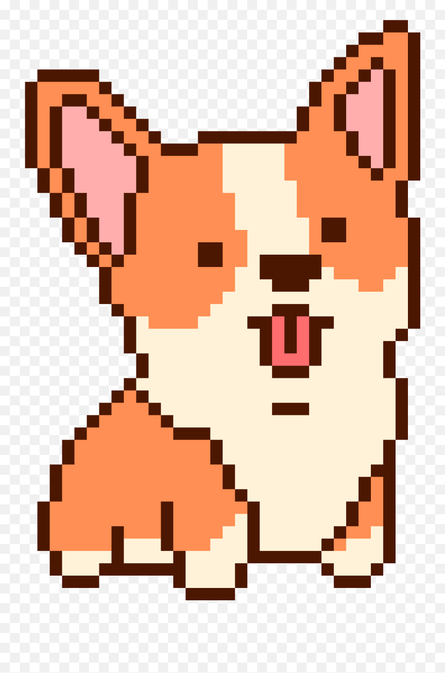 Corgi Dog Cutepet Cute Pixel Sticker - Cute Animal Pixel Art Emoji ...