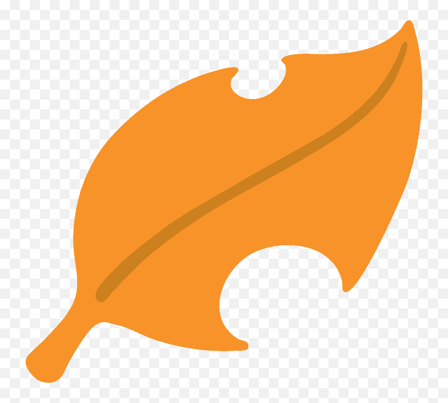 Fallen Leaf Emoji Clipart - Android Leaf Emoji,Leaf Emoji Png