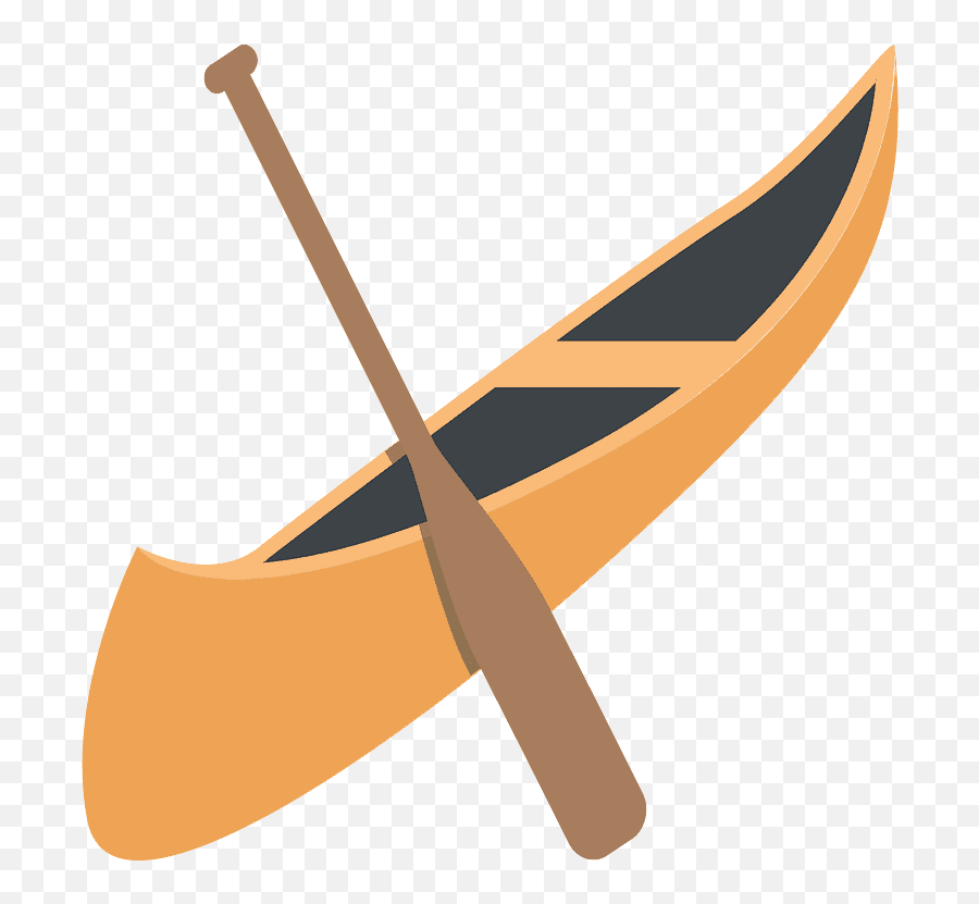 Canoe Emoji Clipart - Transparent Background Canoe Clipart,Paddle Emoji