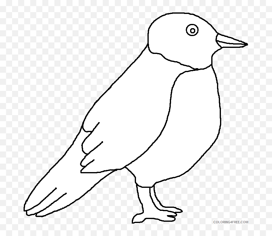 Bird Clip Printable Coloring4free - Lovely Emoji,White Bird Emoji