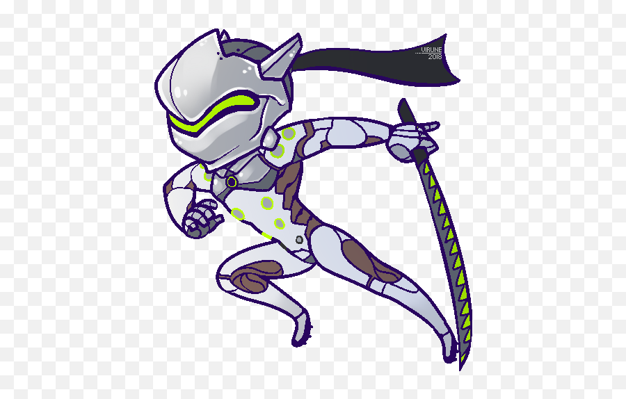 Genji Sticker - Fictional Character Emoji,Genji Emoji