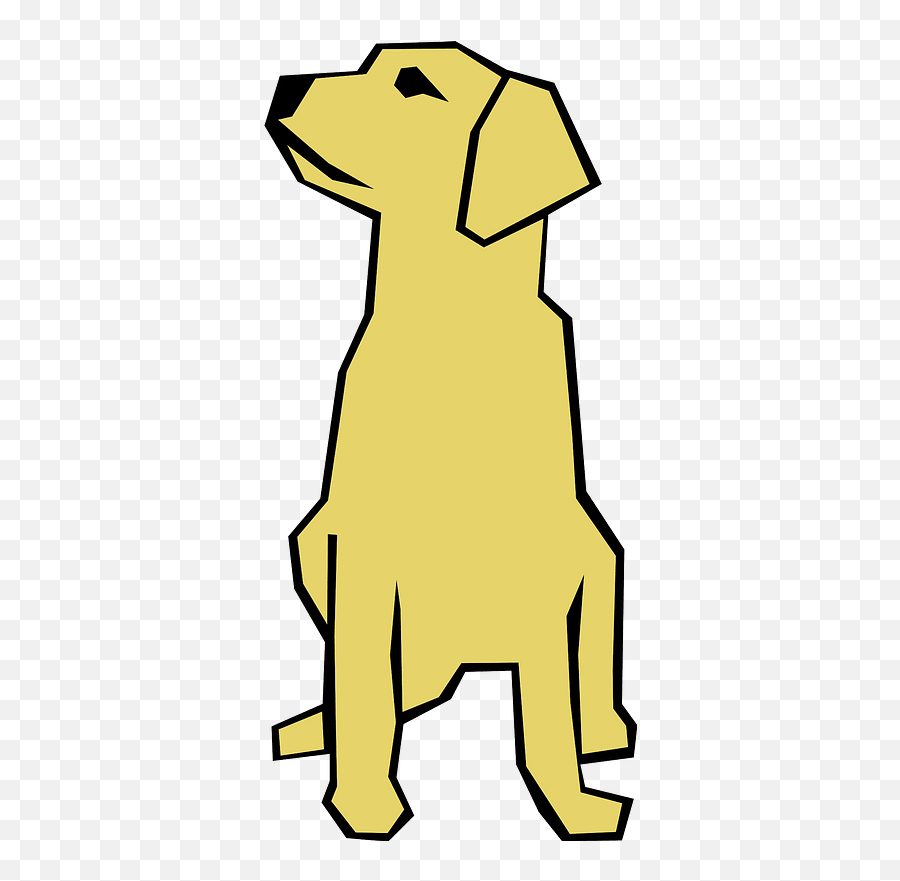 Dog Clipart - Drawn With Straight Lines Emoji,Golden Retriever Emoji