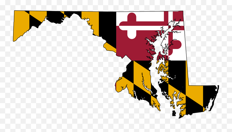 Md Flag - Maryland Flag State Shape Emoji,Maryland Flag Emoji