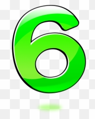 Glossy Green Number Numbers Numerals - Number Six Clip Art Emoji,Gummy Bear Emoji