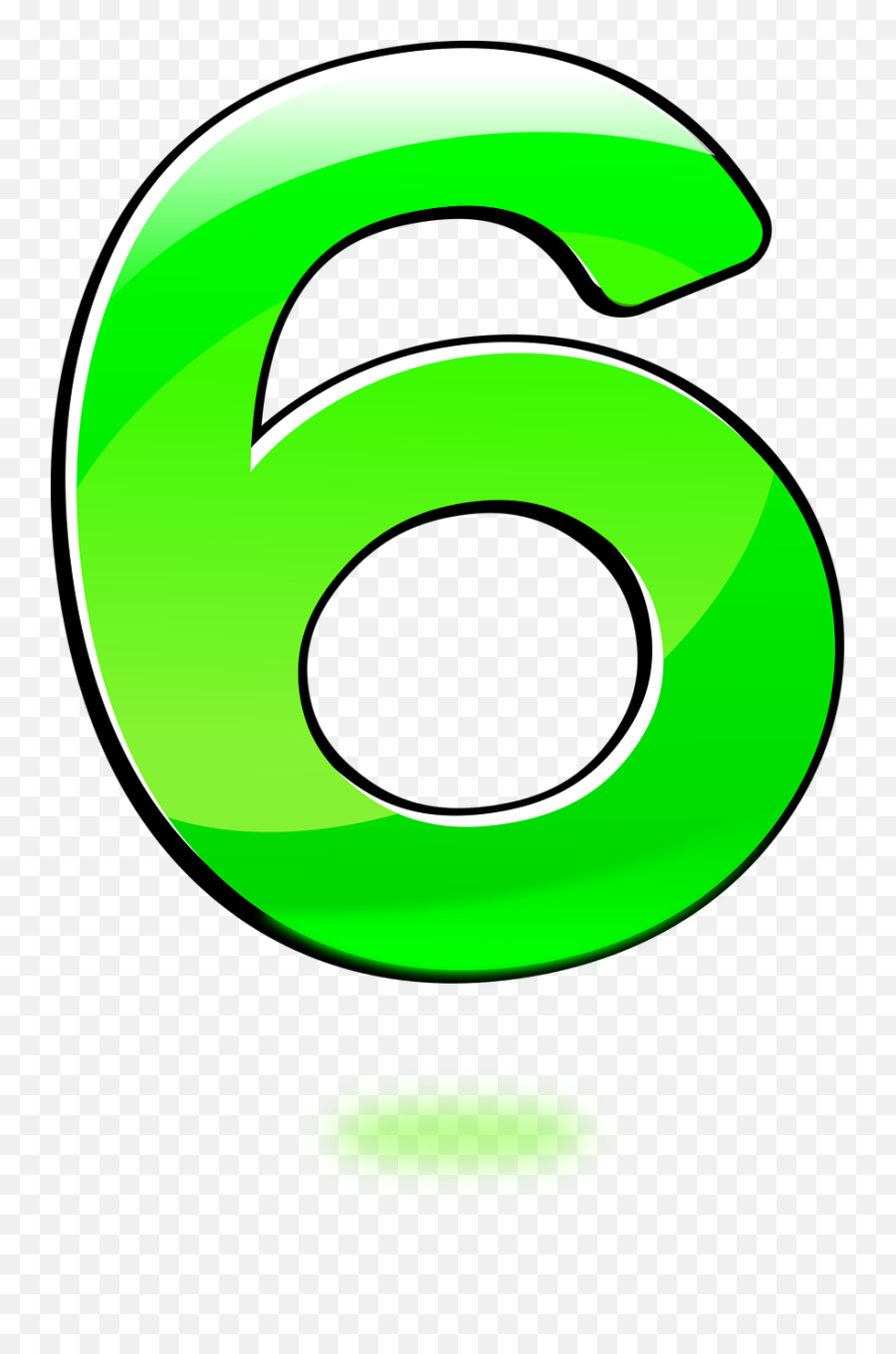 Glossy Green Number Numbers Numerals - Number Six Clip Art Emoji,Gummy Bear Emoji