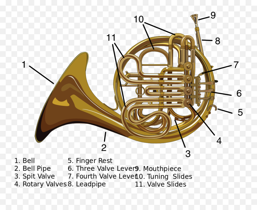 Carynprice - Parts Of A Double French Horn Emoji,French Horn Emoji