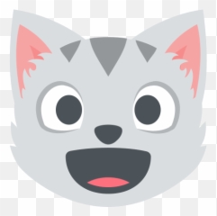 Emojione 1f63a - Cat Open Mouth Cartoon Emoji,Discord Eyes Emoji