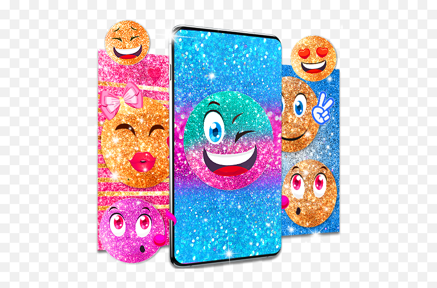 Emoji Glitter Live Wallpaper - Cartoon,Live Emoji