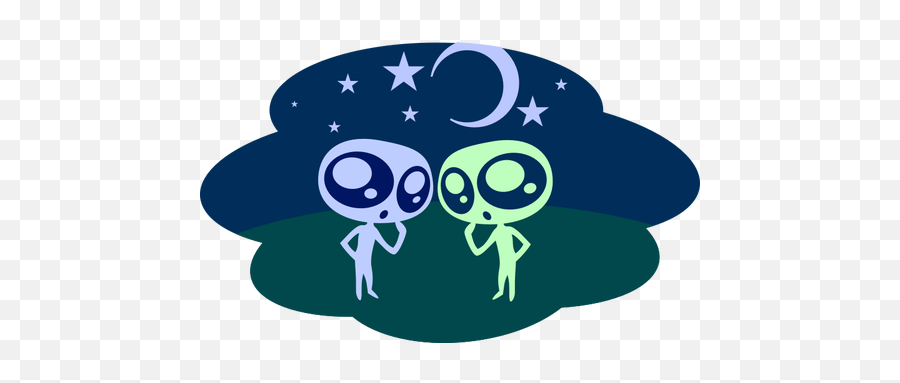 Aliens In The Night - Alien Ovnis En Png Emoji,Starry Night Emoji