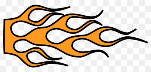 Clipart Racing Flames Free - Hot Rod Drawing Emoji