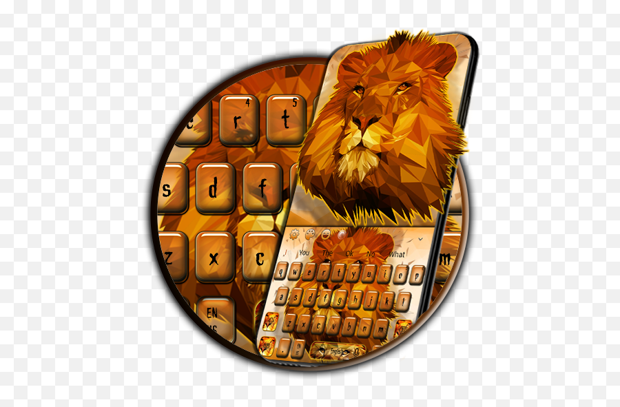 Lion Hd Screen Keyboard Theme - Illustration Emoji,Lion Emoji Android