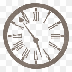 Clock Time Organising Ornament Brown - Roman Numeral Clocks Emoji