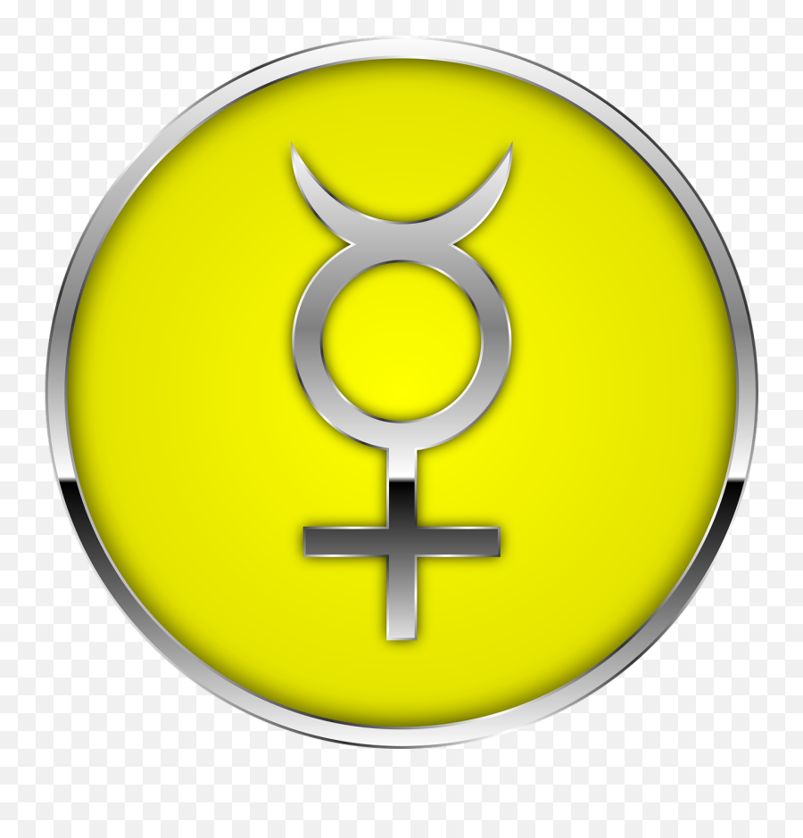 Mercury Planet Sign Symbol Astrology - Mercury Symbol Hd Emoji,Emoji Symbols For Zodiac Signs