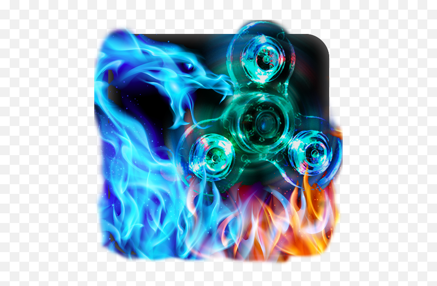 Flame Dragon Fidget Spinner Keyboard - Graphic Design Emoji,Thinking Emoji Fidget Spinner