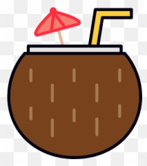 Coconut Cocktail Graphic - Clip Art Emoji,Radish Emoji