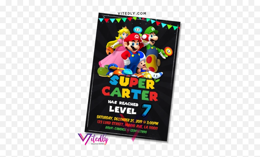 Products U2013 Tagged Super Mario Invitation U2013 Vitedly - Nintendo Mario Emoji,Emoji Super Mario