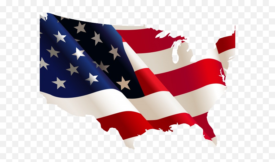 Free American Flag Clipart - United States Flag Shape Png American Flag Map Png Emoji,United States Flag Emoji