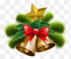 Christmas Bells And Bow Png Clip Art - Christmas Bell Transparent Emoji,Christmas Tree Emoticons