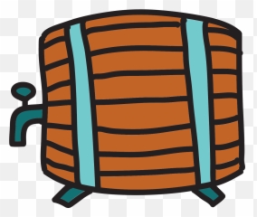 Vector Barrel Beer Tank Transparent Png Clipart Free - Art Emoji
