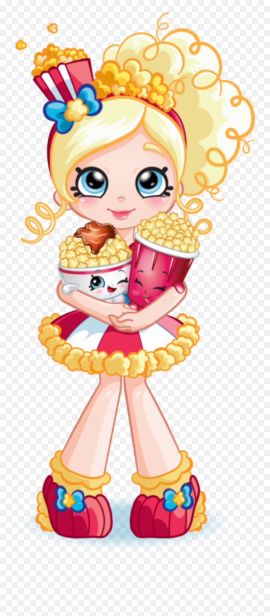 Mq Popcorn Snask Girl Shopkins - Shopkins Shoppies Popette Emoji,Emoji Eating Popcorn
