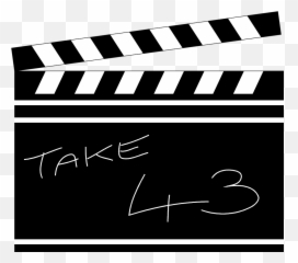 Hollywood Clipart Clap Board Picture - Clapperboard Emoji