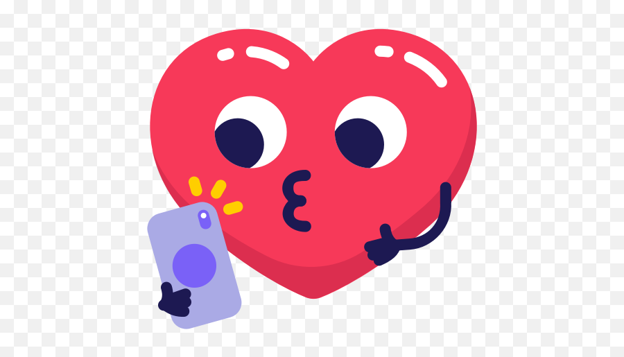 Emoji Heart Selfie Icon - Clip Art,Animated Heart Emoji