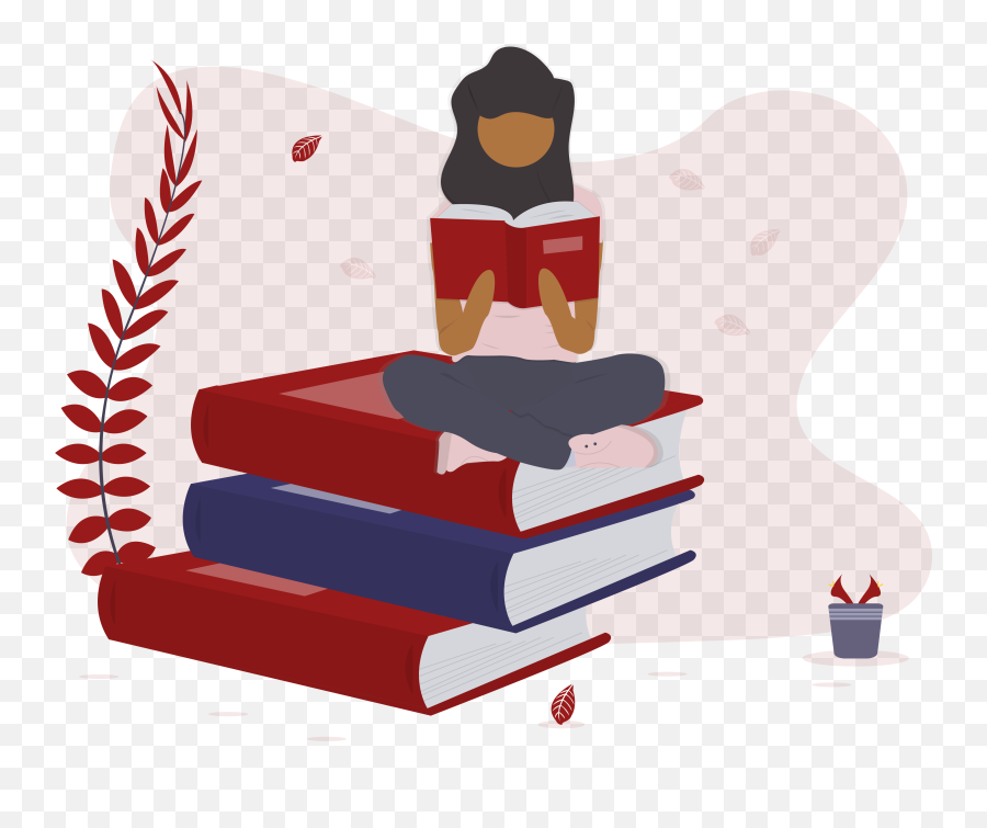 Book Lover Illustration Clipart - Reading Articles Emoji,Textbook Emoji