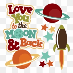 Clipart Moon Cute Transparent - Love You To The And Back Emoji