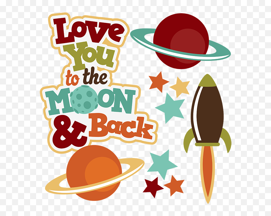Clipart Moon Cute Transparent - Love You To The Moon And Back Clipart Emoji,To The Moon And Back Emoji