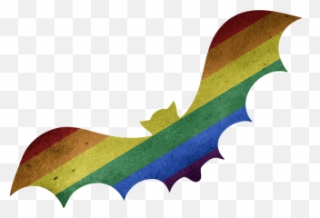 Rainbow Symbol Colorful Gay Bat - Emoji