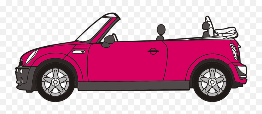 Car Pink Vehicle - Clipart Pink Car Emoji,Mini Cooper Emoji