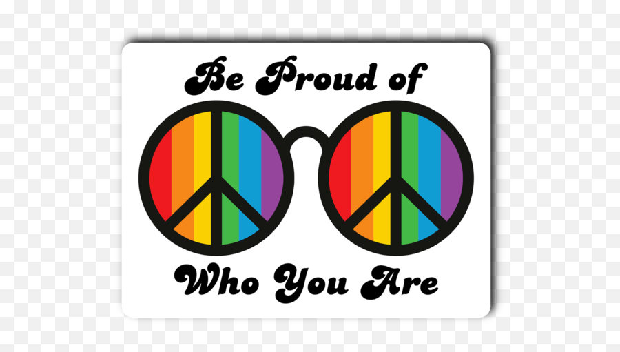 3x4 Rainbow Vinyl Sticker Lgbtq Pride - Circle Emoji,Proud Of You Emoji