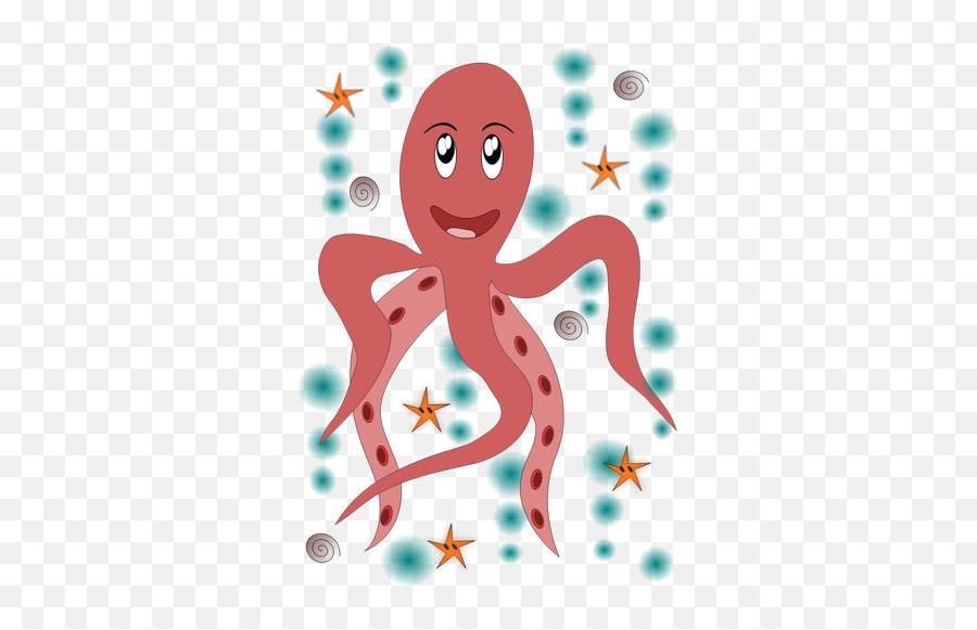 Vector Drawing Of Pink Octopus - Gambar Cumi Cumi Kartun Lucu Emoji,Emoji Tattoo Gun