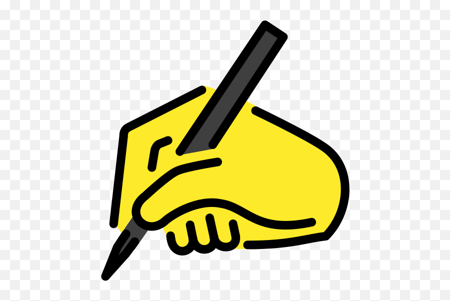 Writing Hand - Logo Of A Writting Hand Emoji,Okay Hand Emoji