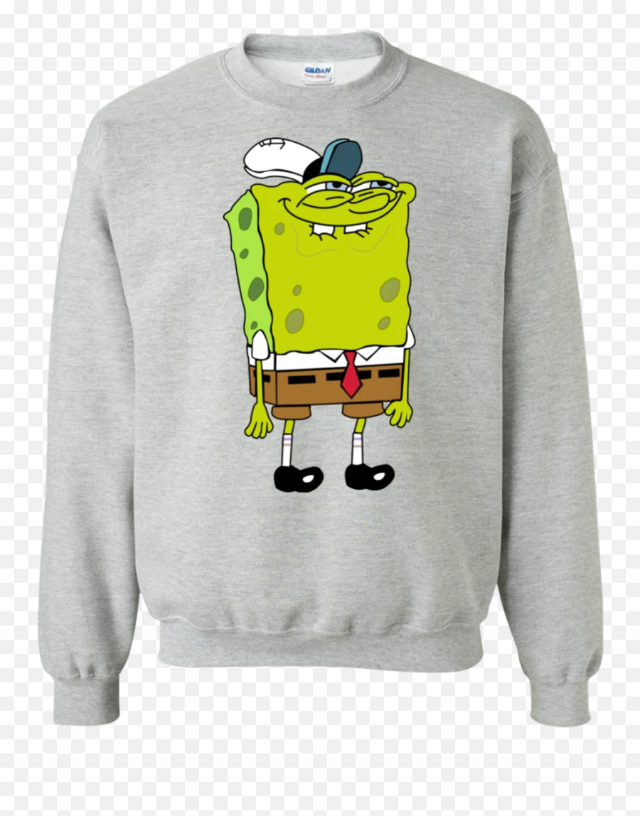 Spongebob Squarepants Cartoon Funny Crewneck Pullover - Sweater Emoji,Spongebob Emoji