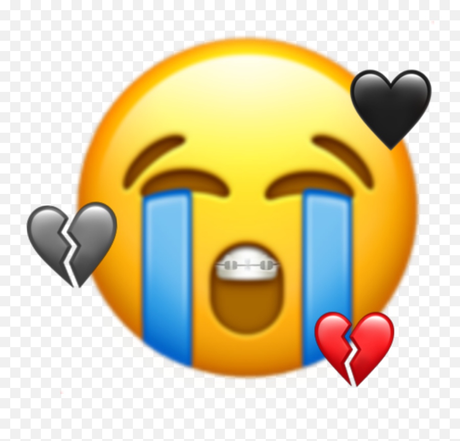Popular And Trending Braces Stickers On Picsart - Sad Crying Emoji Transparent,Braces Emoji